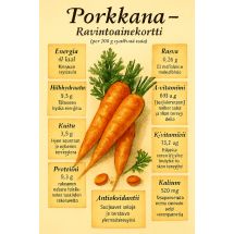 Porkkana - Ravintoainekortti