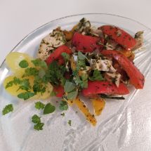 Pinaatti-paprikabroileri