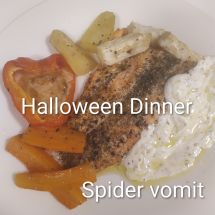 Halloween Dinner - Spider vomit