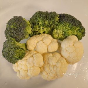 Broccoli and cauliflower