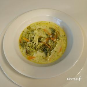 Keitto valmistettu uunissa