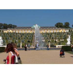 Sanssouci, eteläinen julkisivu
