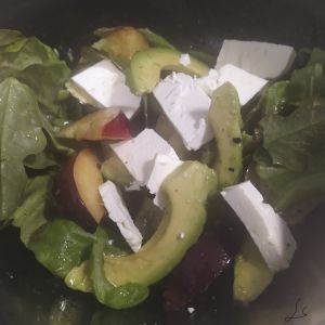 Avocado and plum salad