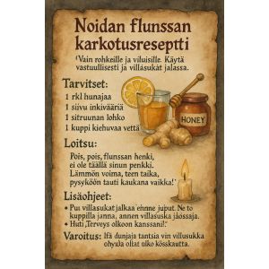 Noidan flunssankarkotusresepti